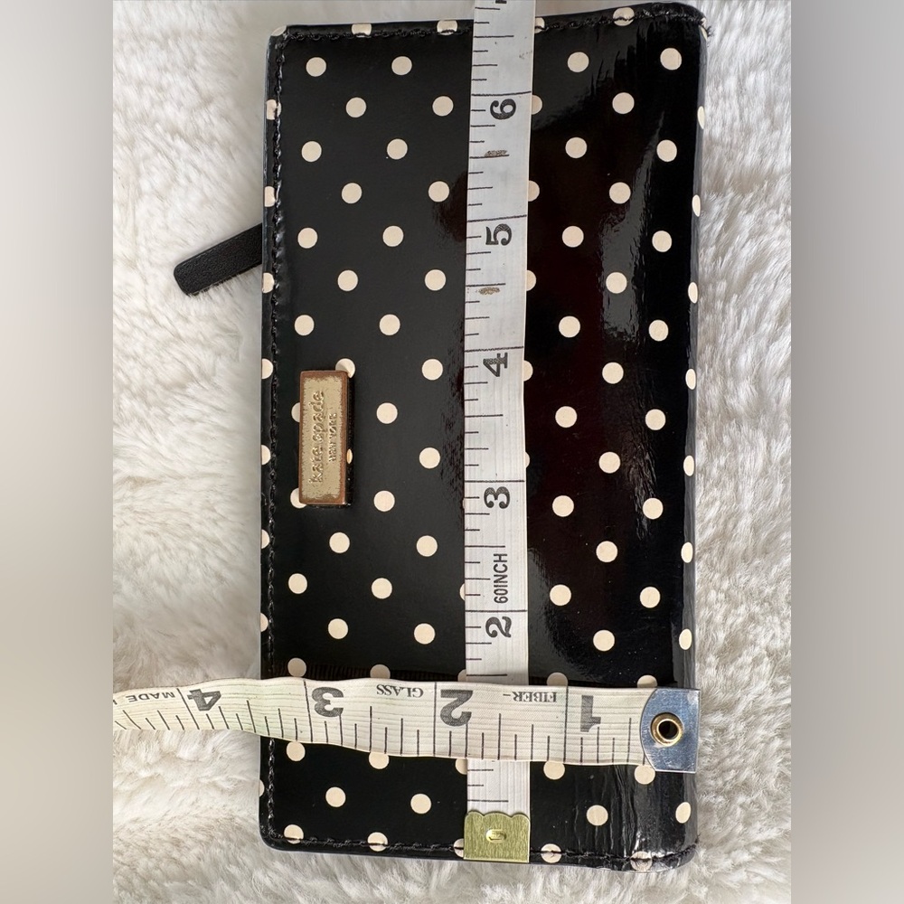 Black Polka Dot Zip Wallet by Kate Spade New York - Picture 5 of 8